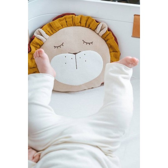 Coussin bébé Lion biologique Kikadu