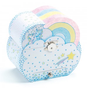 Boîte à Musique Avec Figurine Boîte à Bijoux Musicale CRAZE Galupy - Licorne Sirène - Miroir Coquillage - Tiroirs Rangement - Cadeau Fille Rangement Bijoux Enfant
