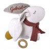 Boite à musique lapin en coton bio Kikadu personnalisable