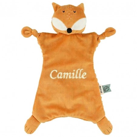 Doudou bio Mr. Fox le renard Trixie personnalisable