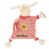 Doudou plat mouton coton bio Sigikid personnalisable