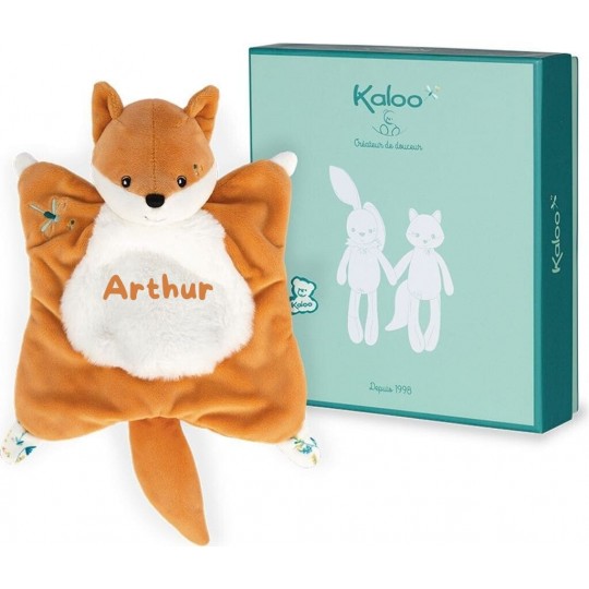 Doudou Renard Léonard Les Fripons Kaloo personnalisable