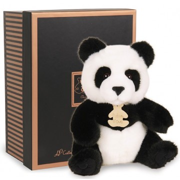 Histoire D'Ours - Peluche Panda 32 cm Ultra Douce – Collection BAO Le Panda - Doudou Bébé Allongé – Compagnon Tendre, Apaisant et Sensoriel – Cadeau Naissance Original, Câlin et Réconfortant – HO3336