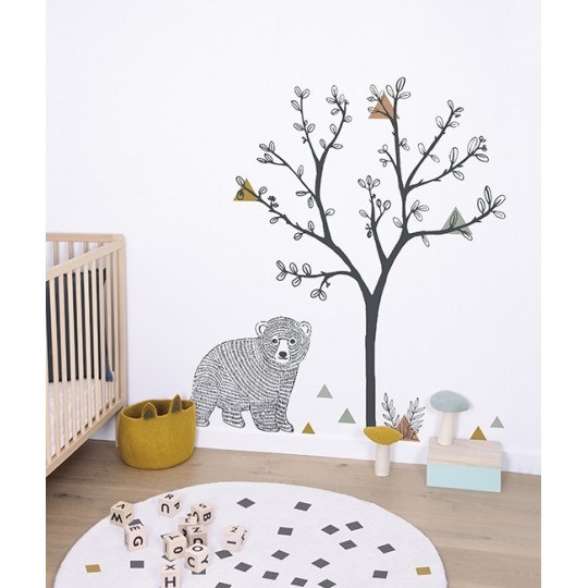 Tapis coton imprimé petits carrés Lilipinso