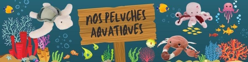 Peluches Animaux Marins - Requin, Tortue, Baleine, Crabe - Jouets Doux Pour Enfants